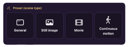 One-tap presets