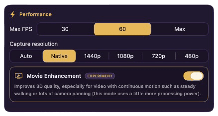 Performance controls